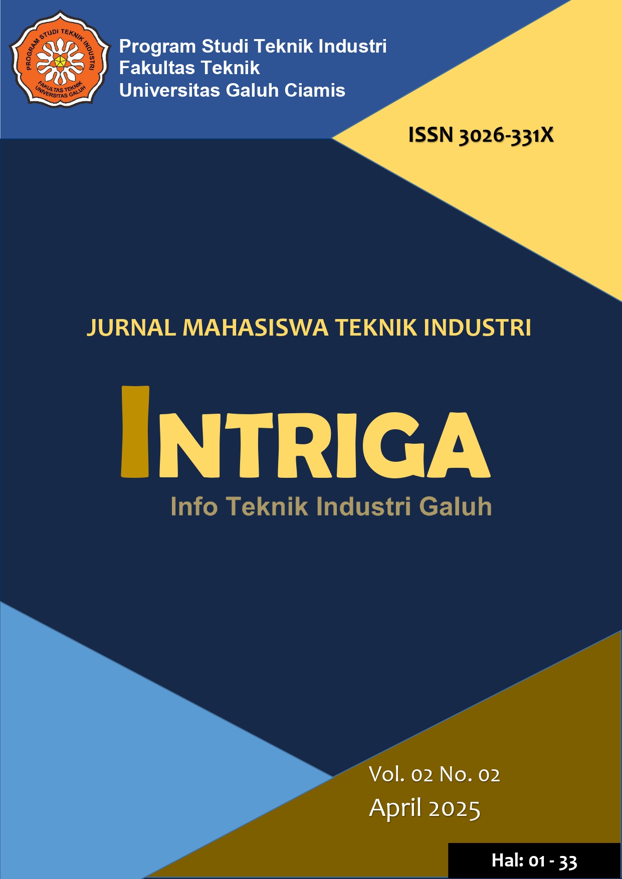 					View Vol. 2 No. 2 (2025): INTRIGA (Info Teknik Industri Galuh), Jurnal Mahasiswa Teknik Industri 
				