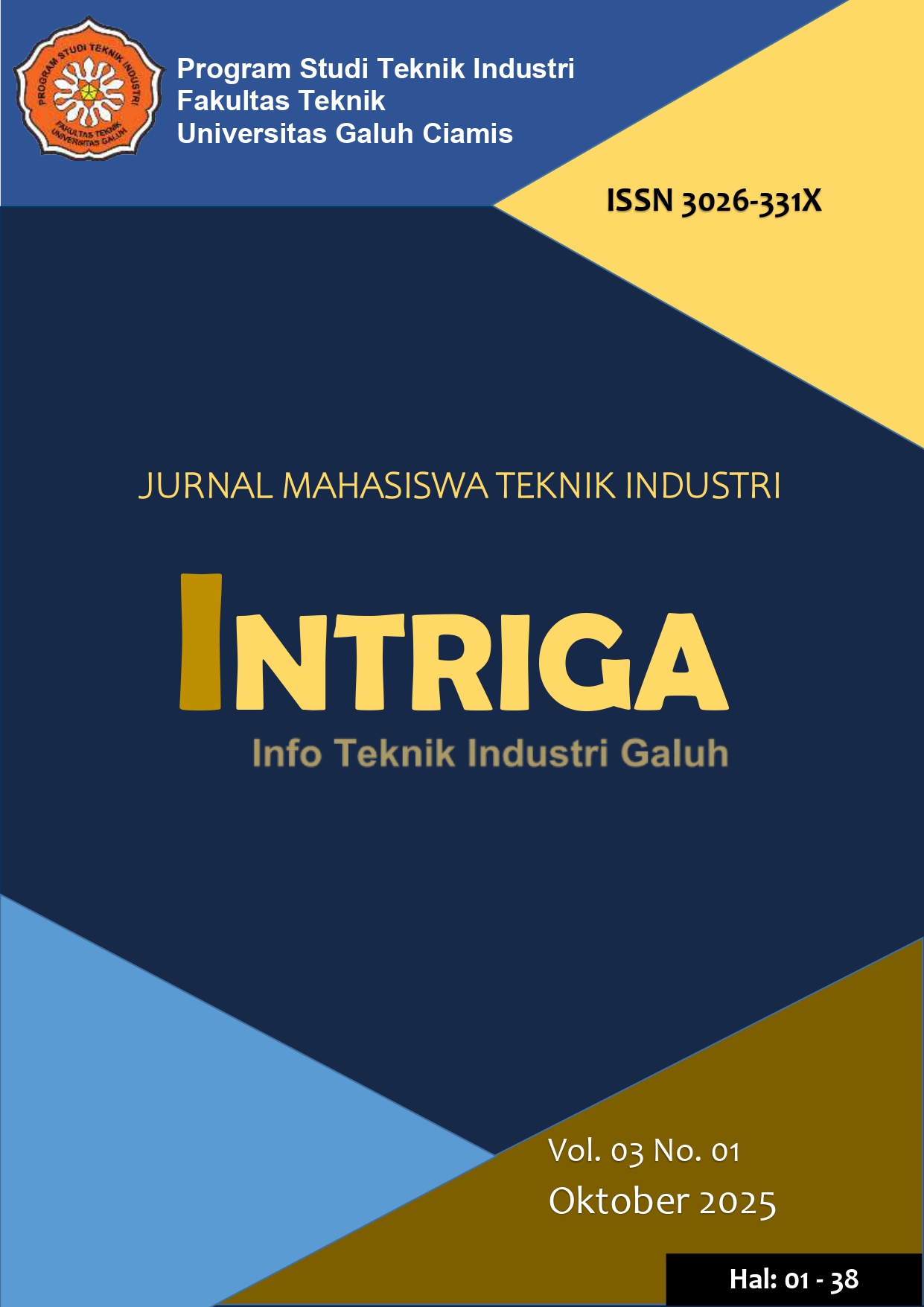 					View Vol. 3 No. 1 (2025): INTRIGA (Info Teknik Industri Galuh), Jurnal Mahasiswa Teknik Industri 
				