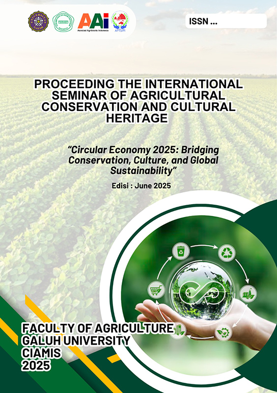 					View Vol. 1 No. 1 (2025): Proceeding the Internasional Seminar on Agricultural Conservation and Cultural Heritage (ISACCH)
				